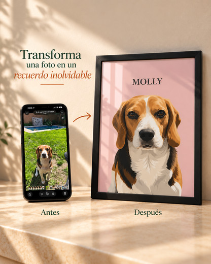 Retrato personalizado de tu mascota